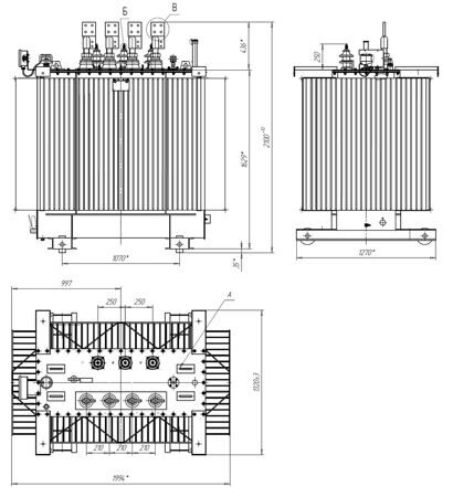 Трансформатор масляный герметичный РУСТРАНС ТМГ-1600/6/0,4 Измерительные трансформаторы тока #2